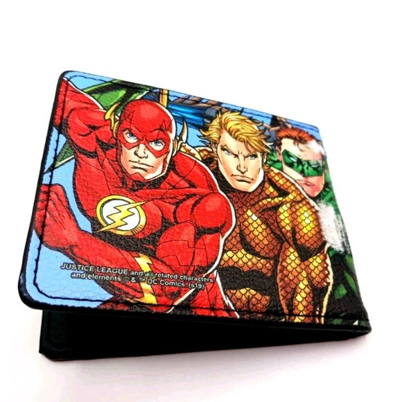 Men's Bi-fold DC Comics Vegan Leather Wallet Made In USA - Picture 2 of 10